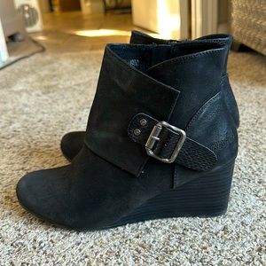 Blowfish Wedge Booties, Black